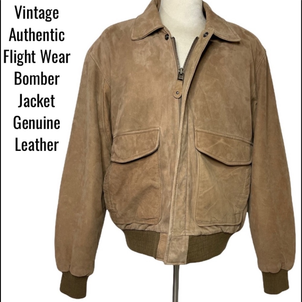 Old Flight Wear Leather Bomber Authentic Pilot Coat Warm Suede U2 Wear Me Out